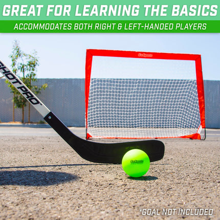 GoSports Hockey Street Sticks - Palos de hockey de madera premium para hockey callejero
