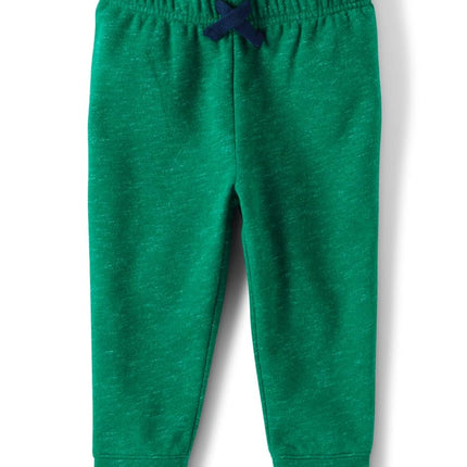 The Children's Place Baby Boys' and Toddler Fleece Jogger Pants, Park Bench Green 2-Pack, 5T