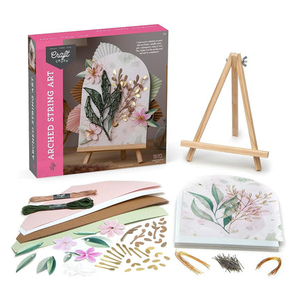 Craft Crush DIY Arched String Art - Interior Design Craft Kit for Teens and Adults- Everything Included for Floral Design - for Teens Ages 13 and Up