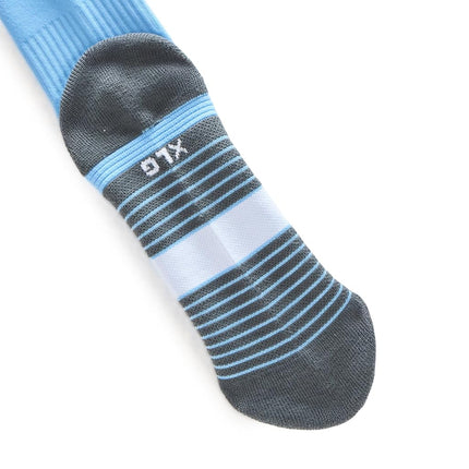 Under Armour Unisex Magnetico Over the Calf Socks, (465) Horizon Blue / Pitch Gray / White, Large