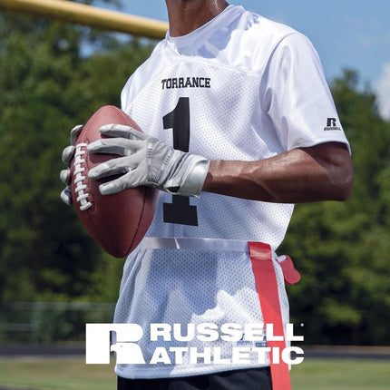 Russell Athletic Camiseta de fútbol americano liso para jóvenes, color azul marino