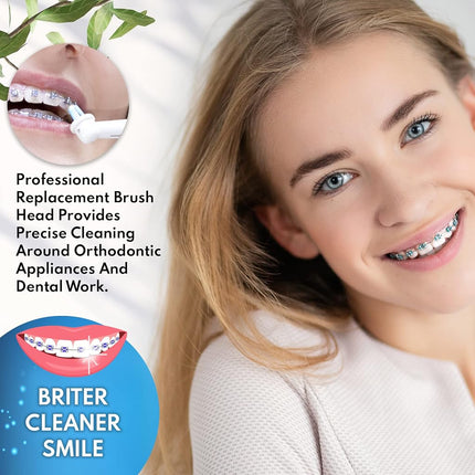 Replacement Toothbrush Heads for Oral B Braun - Ortho and Power Tip Brush Heads Compatible with Oralb Electric Toothbrush - Good for Braces, Crowns, Bridges 20 Pk. Fit The Oral-B Pro 1000, Kids Plus