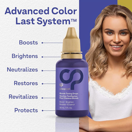 Colorproof Toning Drops 1 Fl. Oz. Toner for Blonde Hair w/Citrus, Jasmine & Coconut Milk Scent, Highly-Pigmented, Instant Hair Toner