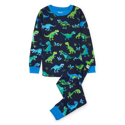 Pyjama à manches longues en coton biologique pour garçon Hatley, Sharptooth Rex, 3 ans