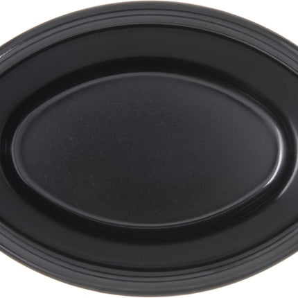 Carlisle FoodService Products Plastic Ramekins, Sauce Bowl, Oval Bowl for Catering, Kitchen, Restaurant, 2 Ounces, Black, (Pack of 48)