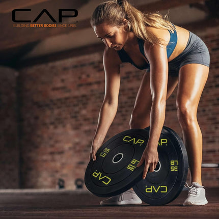 CAP 100lb Economy Olympic Bumper Plate Weight Set