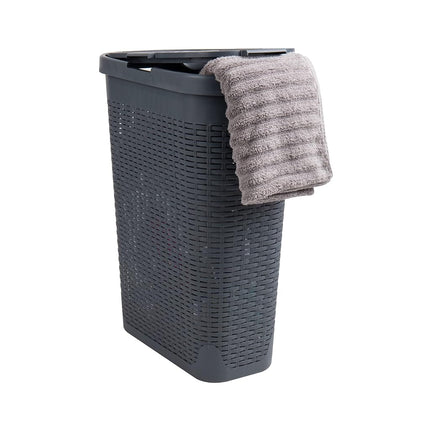 Mind Reader Slim Laundry Basket with Laundry Handl