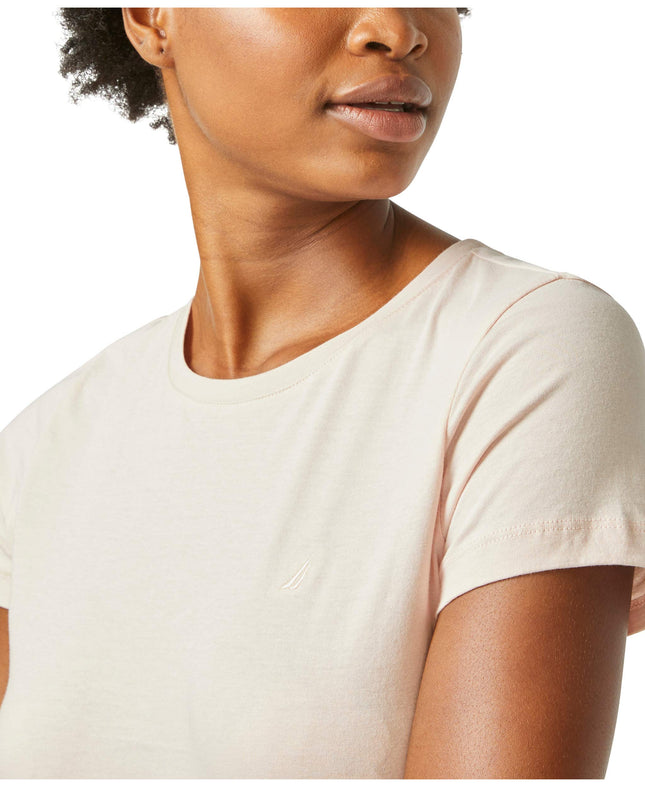 Nautica Women's Classic Fit Crew-Neck J-Class T-Shirt - Pink - Medium