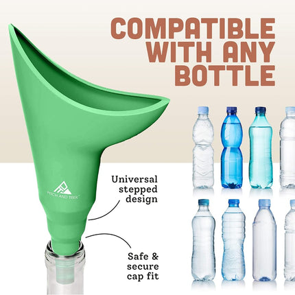 Pitch and Trek® - Female Urinal - Foolproof Urination Device Allows Women to Pee Standing Up - No Mess, Womens Pee Funnel - Compact and Lightweight for Outdoor Activities - with Discreet Carry Bag