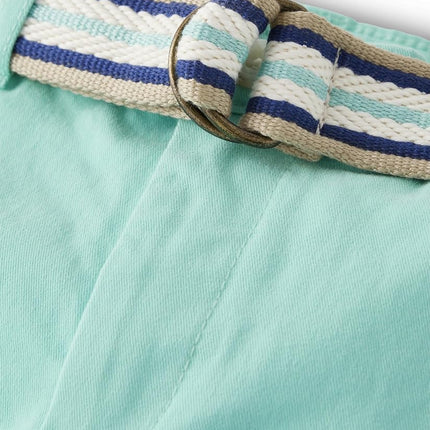 Gymboree Boys' and Toddler Belted Chino Pants, Aqua Sea Kiss, 10