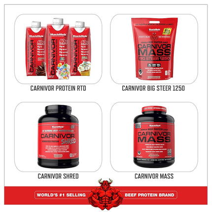 MuscleMeds Carnivor Beef Protein Isolate Powder, Fruit Punch, 56 Servings