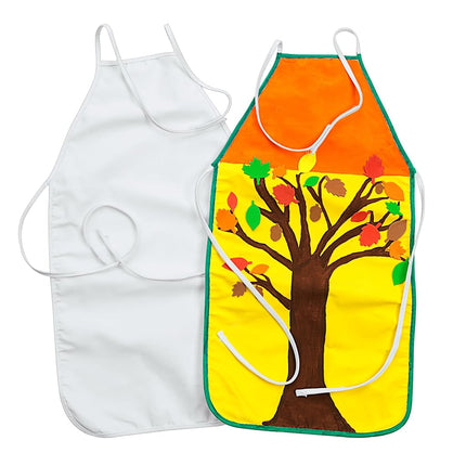 Colorations Blank Canvas Aprons - Set of 12 (Item # DECAPRON)
