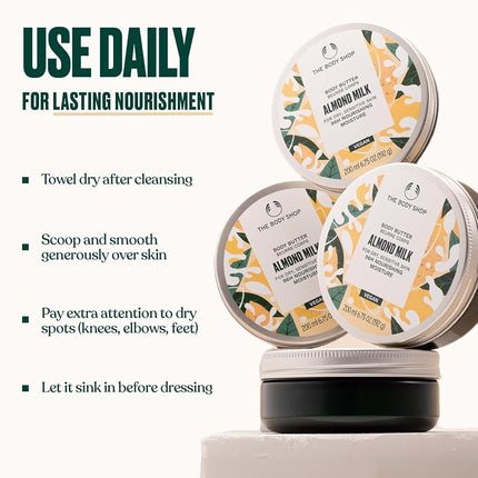 The Body Shop Almond Milk Body Butter, 96hr Moisture, 200ml