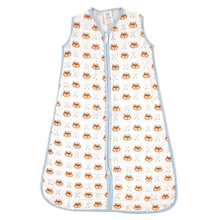 Luvable Friends Baby Infant Soft Muslin Or Jersey Safe Wearable Sleeping Bag, Fox Muslin, 6-12 Months