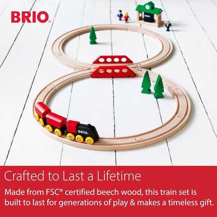 BRIO World 33028 Classic Figure 8 Train Set 22 Pieces for Kids Ages 2+