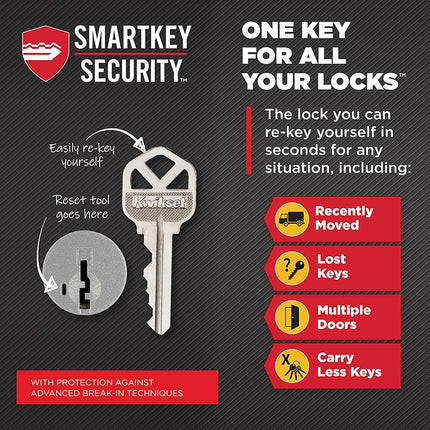 Kwikset Maven Entry Door Knob with Lock and Key, Secure Keyed Handle Exterior, Front Entrance and Bedroom, Matte Black, Pick Resistant SmartKey Rekey Security and Microban