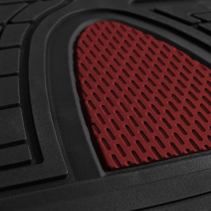 FH GROUP Burgundy F11511BURGUNDY Heavy Duty Tall Channel Floor Mats All-Weather Accessories for Trucks, Cars, and Automotive Purposes Trim-to-Fit