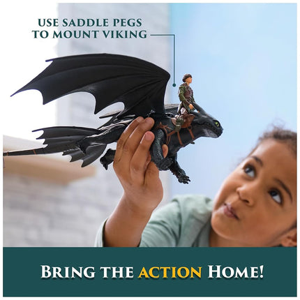 Dreamworks Dragons Toothless & Hiccup Action Figures Viking Rider Duo