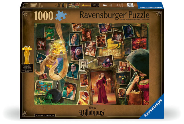 Ravensburger Disney Villainous: Mother Gothel and Figurine 1000 Piece Jigsaw Puzzle for Adults - 12001127 - Handcrafted Tooling, Made in Germany, Every Piece Fits Together Perfectly