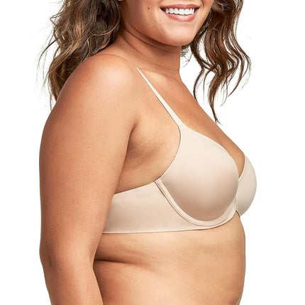Maidenform Women's One Fabulous Fit 2.0 Tailored Demi Bra Half Cup, Paris Nude, 32B
