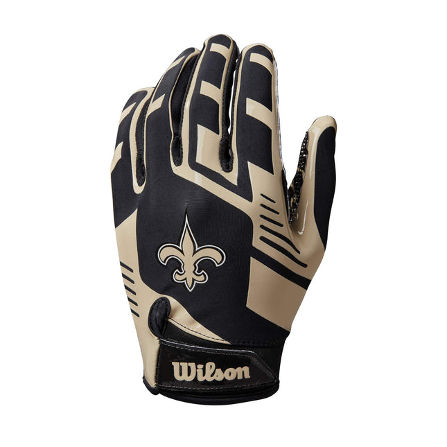 Wilson NFL Stretch Fit Football Gloves - Youth, New Orleans Saints
