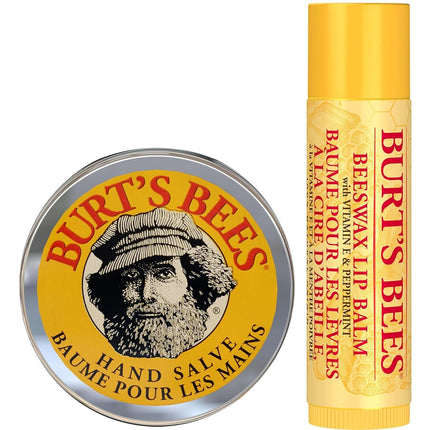 Burt's Bees Gift Set For Lip & Hand, Beeswax Lip Balm and Hand Salve in a Christmas Box, Bit of Burt's