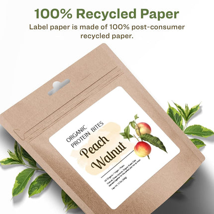 Avery EcoFriendly Matte White Recycled Square Labels, 3" x 3", Print-to-The-Edge, Matte White Labels, Permanent Adhesive, Laser/Inkjet Printable, 150 Total