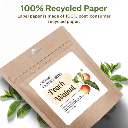 Avery EcoFriendly Matte White Recycled Square Labels, 2.75" x 2.75", Print-to-The-Edge, Matte White Labels, Permanent Adhesive, Laser/Inkjet Printable, 300 Total