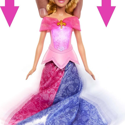 Mattel Disney Princess Aurora Doll in Transforming Dress w/Lights