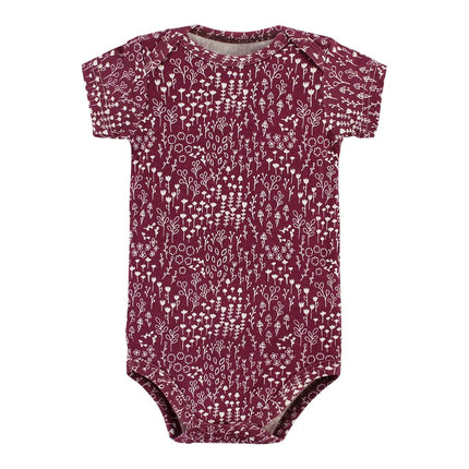 Hudson Baby Unisex Bebé Algodón Bodysuits, Little Love Flowers Paquete de 5, 6-9 Meses, Little Love Flowers Paquete de 5, 6-9 Meses