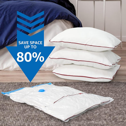 Simple Deluxe 20 Pack Vacuum Storage Bags (4 Jumbo/4 Large/4 Medium/4 Small/4 Roll M) Space Saver Bags, Vacuum Seal Bags with Hand Pump for Comforters, Blankets, Bedding, Pillows and Clothes