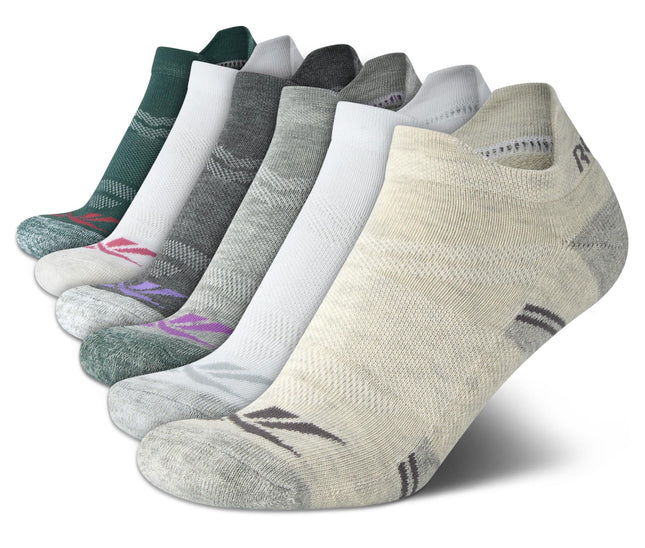 Reebok Womens Ankle Socks - 6 Pack Half Terry Perf