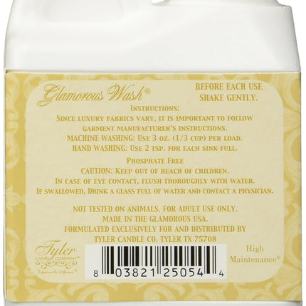 Tyler Glamorous Wash High Maintenance 4oz Fine Laundry Detergent by Tyler Company