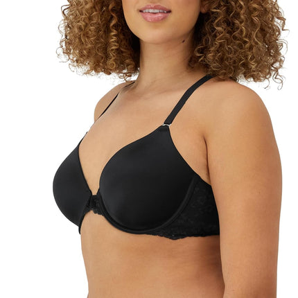 Maidenform Women's Pure Genius T.back Plain Everyday Bra, Black, 36D (Manufacturer Size: 95D)