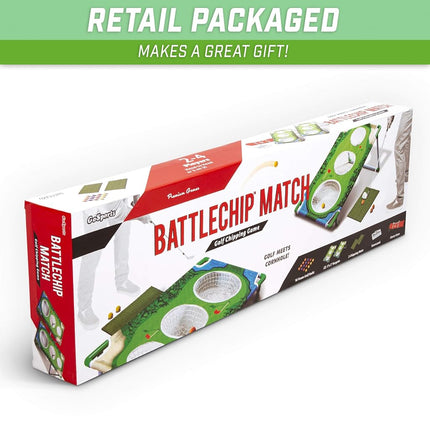 GoSports BattleChip Tour Backyard Golf Cornhole Game – Includes 2 Targets, 2 Chipping Mats, 16 Foam Golf Balls, Scorecard and Carry Case
