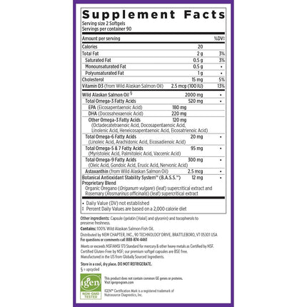 New Chapter Wholemega, 1000 Mg, 180-Count