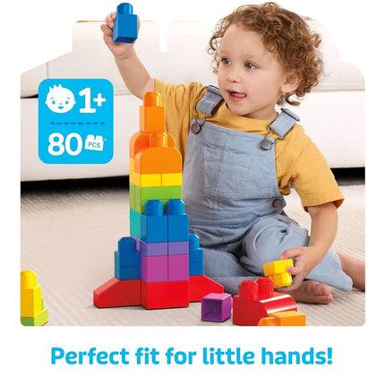 MEGA BLOKS First Builders Big Building Bag Toddler Blocks Toy Blue