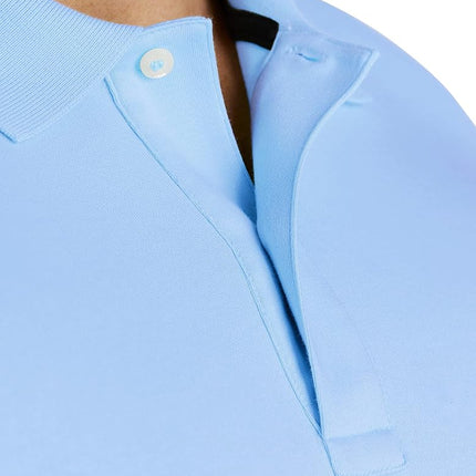 Nautica Men's Classic Fit Short Sleeve Solid Soft Cotton Polo Shirt Noon Blue