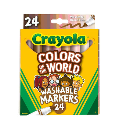 Crayola Colors of The World Markers 24 Pack, Skin 