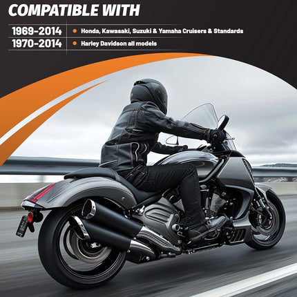 ECOTRIC Universal Tinted Windshield 18"x16" Compatible with Honda Harley