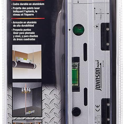Johnson Level & Tool 40-6184 Magnetic Torpedo Laser Level, Silver & Black, 1 Laser Level