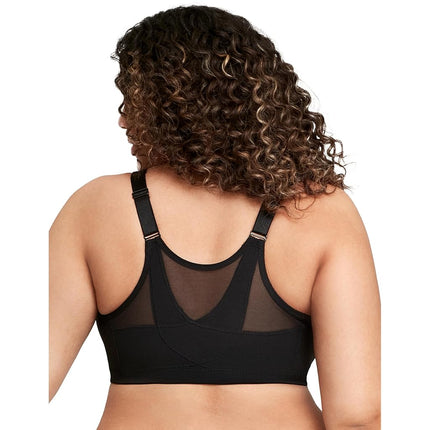Glamorise MagicLift Front-Closure Posture Back Wirefree Bra 1265 (Women's & Women's Plus) Black