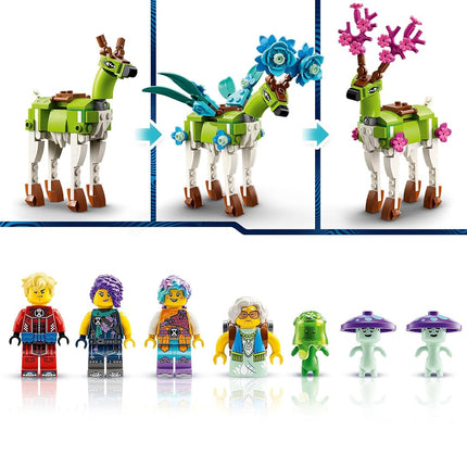LEGO DREAMZzz 2-in-1 Stable of Dream Creatures Set, Fantasy Farm Toy with Deer Figure That Can Be Built in 2 Ways, Includes 4 TV Show Minifigures, Mythical Animal Playset for Kids, Girls, Boys 71459