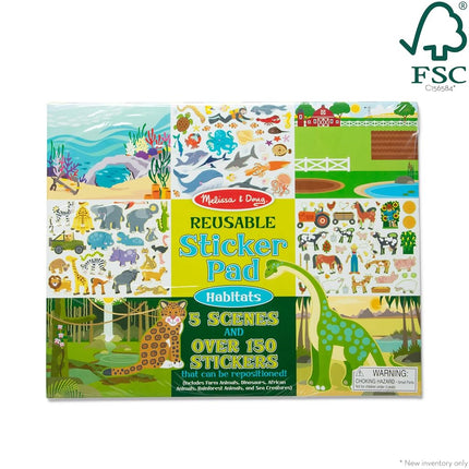 Melissa & Doug Reusable Sticker Pad | Activity Book for Children, Travel Toys for Kids | Age 3+