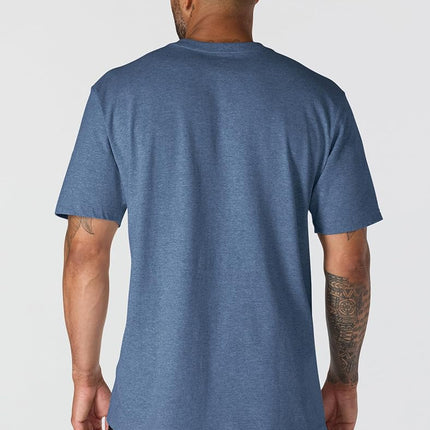 Carhartt Men's Loose Fit Heavyweight Short-sleeve Pocket T-shirt, Dark Tranquil Blue Heather, S