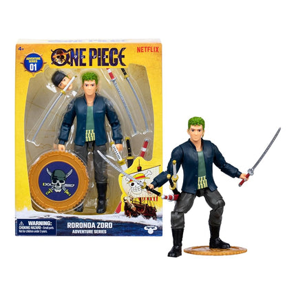 One Piece Zoro 6-Inch Action Figure, 5 Accessories