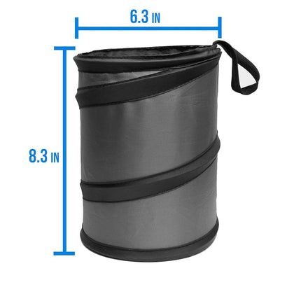 FH Group Automotriz Impermeable Plegable Portátil Pequeño Bote de Basura Contenedor de Residuos Compatible con la Mayoría de Coches, SUVs y Camionetas Negro