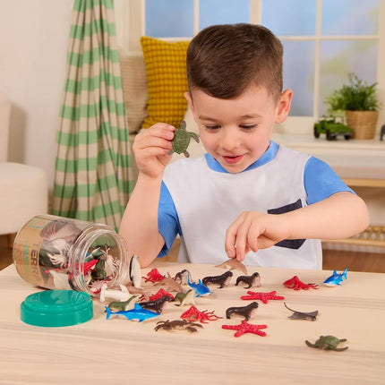Terra by Battat Sea Animal Toys in Tube, 60 Ocean Animal Figures, Animals