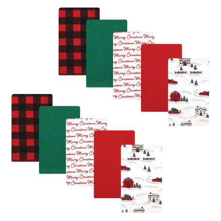 Hudson Baby Unisex Baby Cotton Flannel Burp Cloths
