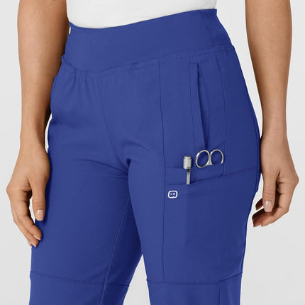 WonderWink Women's Comfort Waist Cargo Jogger Pant, Galaxy Blue, X-Large Tall